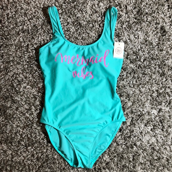 NWT L & XL MERMAID VIBES 1 PIECE - Picture 5 of 11